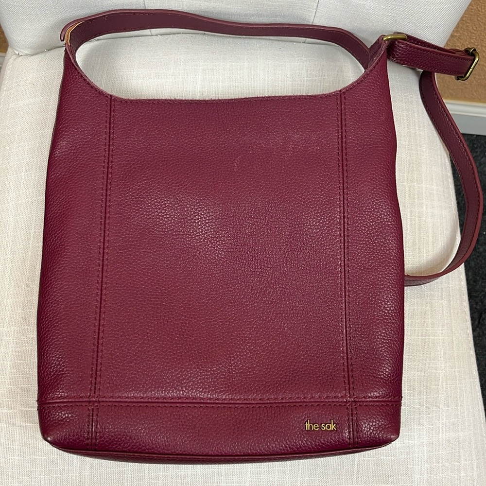 The Sak Red Crossbody Bag Sleek Design Timeless Appeal
